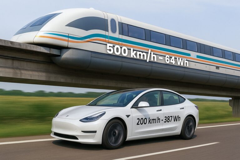 500 km/h Transrapid More Efficient Than 200 km/h Electric Car